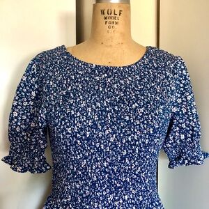 Floral Blue Maxi Dress